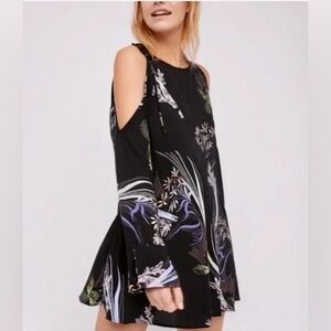 Free People Clear Skies Floral Tunic Mini Dress